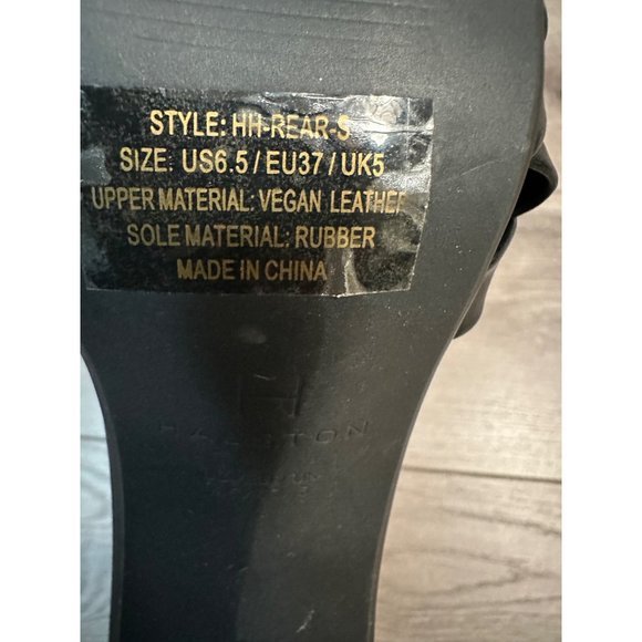 Halston woven black block heel shoes - Picture 5 of 8